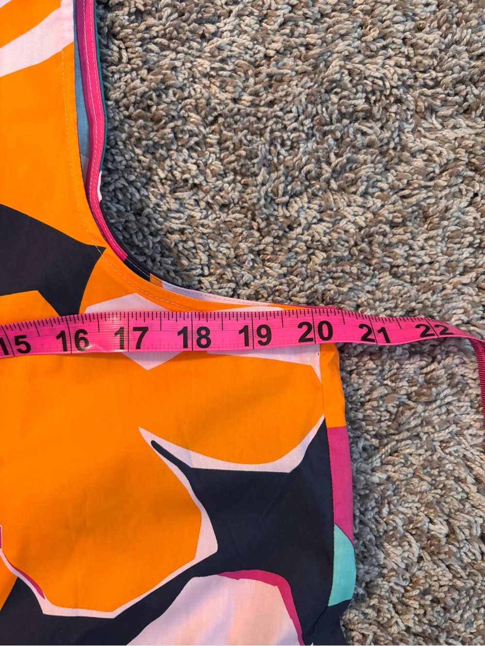Abstract Pop Art Tiered Mini Dress | Bright Pink Orange Retro Resortcore Size PL - Picture 8 of 10